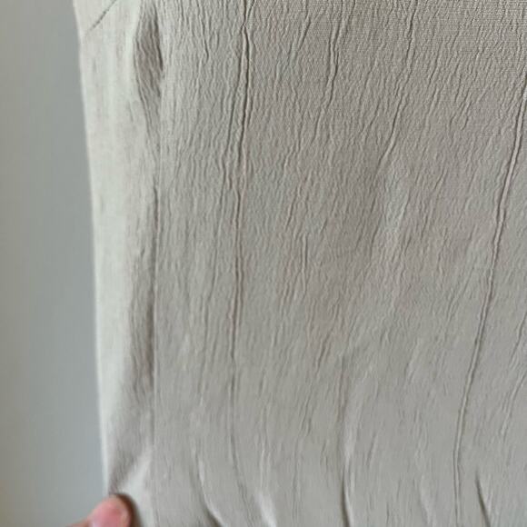 Vtg Y2K 2000s Beige Textured Sleeveless Shift Dress Wmns M/L Cottagecore - Picture 6 of 9